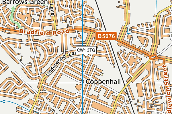 CW1 3TG map - OS VectorMap District (Ordnance Survey)