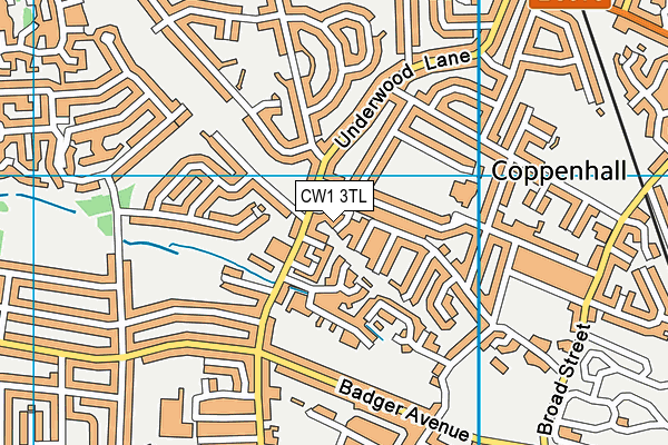 CW1 3TL map - OS VectorMap District (Ordnance Survey)