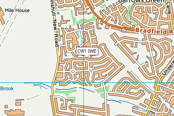 CW1 3WE map - OS VectorMap District (Ordnance Survey)