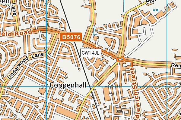 CW1 4JL map - OS VectorMap District (Ordnance Survey)