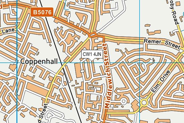 CW1 4JN map - OS VectorMap District (Ordnance Survey)