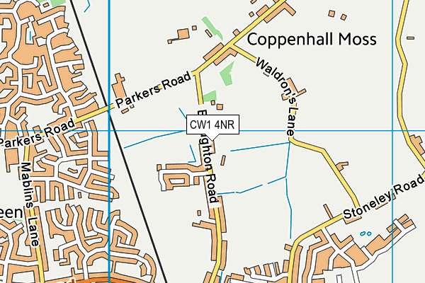 CW1 4NR map - OS VectorMap District (Ordnance Survey)