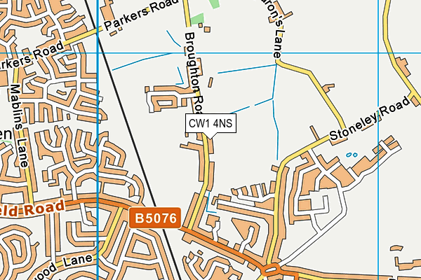 CW1 4NS map - OS VectorMap District (Ordnance Survey)