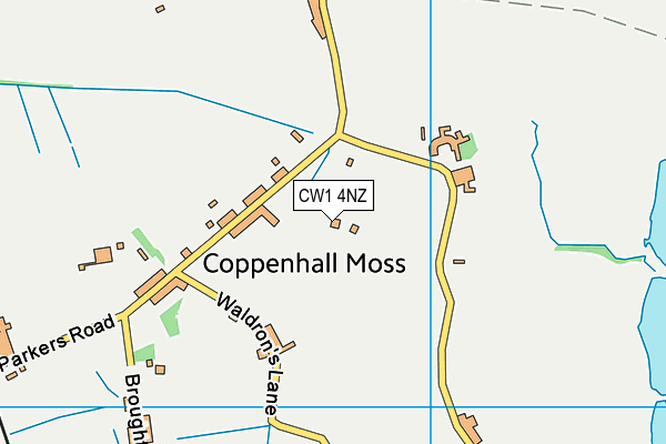 CW1 4NZ map - OS VectorMap District (Ordnance Survey)