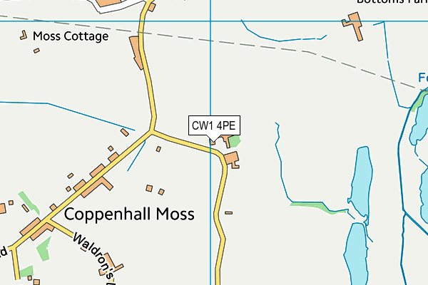 CW1 4PE map - OS VectorMap District (Ordnance Survey)