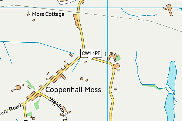 CW1 4PF map - OS VectorMap District (Ordnance Survey)