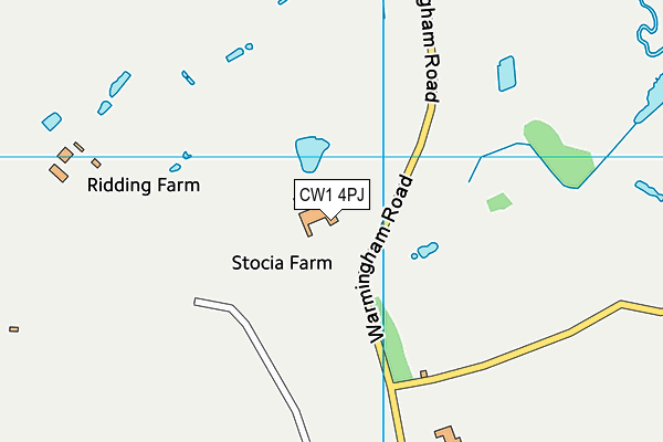 CW1 4PJ map - OS VectorMap District (Ordnance Survey)