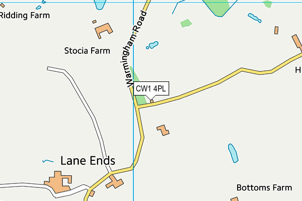 CW1 4PL map - OS VectorMap District (Ordnance Survey)