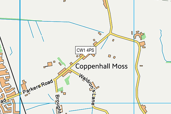 CW1 4PS map - OS VectorMap District (Ordnance Survey)