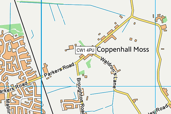 CW1 4PU map - OS VectorMap District (Ordnance Survey)