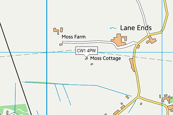 CW1 4PW map - OS VectorMap District (Ordnance Survey)