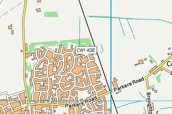CW1 4QE map - OS VectorMap District (Ordnance Survey)