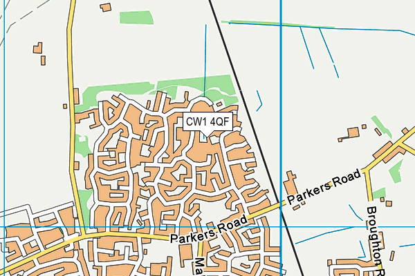 CW1 4QF map - OS VectorMap District (Ordnance Survey)