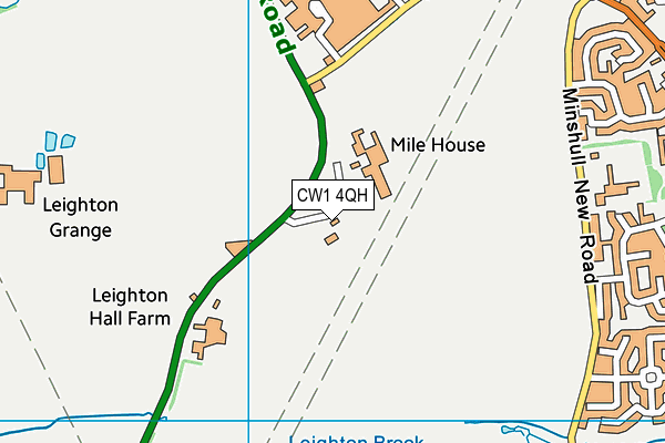 CW1 4QH map - OS VectorMap District (Ordnance Survey)