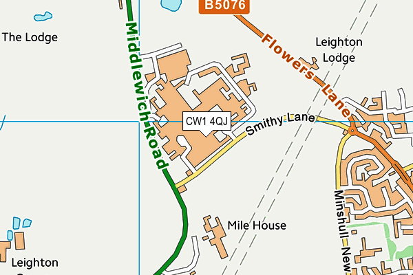 CW1 4QJ map - OS VectorMap District (Ordnance Survey)