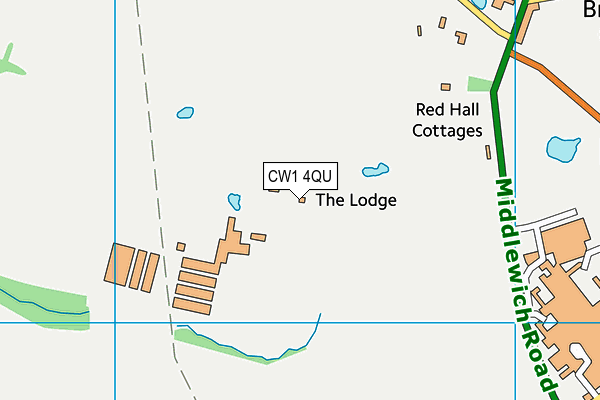 CW1 4QU map - OS VectorMap District (Ordnance Survey)