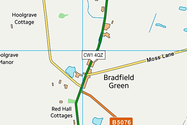 CW1 4QZ map - OS VectorMap District (Ordnance Survey)