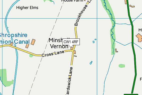 CW1 4RF map - OS VectorMap District (Ordnance Survey)
