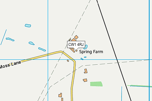 CW1 4RJ map - OS VectorMap District (Ordnance Survey)