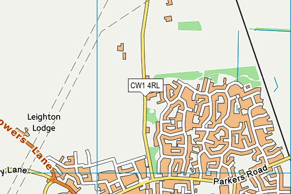 CW1 4RL map - OS VectorMap District (Ordnance Survey)