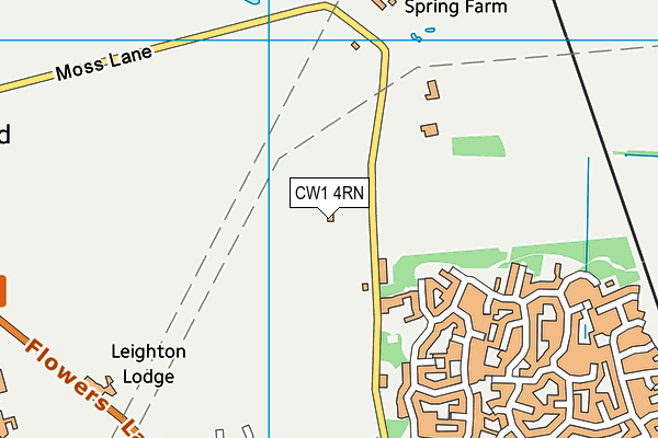 CW1 4RN map - OS VectorMap District (Ordnance Survey)