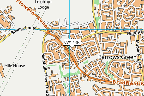 CW1 4RR map - OS VectorMap District (Ordnance Survey)