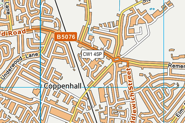 CW1 4SP map - OS VectorMap District (Ordnance Survey)