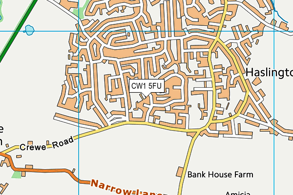 CW1 5FU map - OS VectorMap District (Ordnance Survey)
