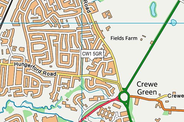 CW1 5GR map - OS VectorMap District (Ordnance Survey)