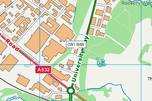 CW1 5HW map - OS VectorMap District (Ordnance Survey)