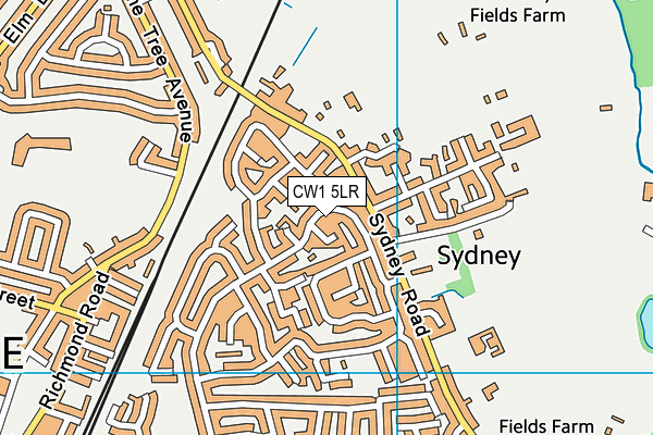 CW1 5LR map - OS VectorMap District (Ordnance Survey)