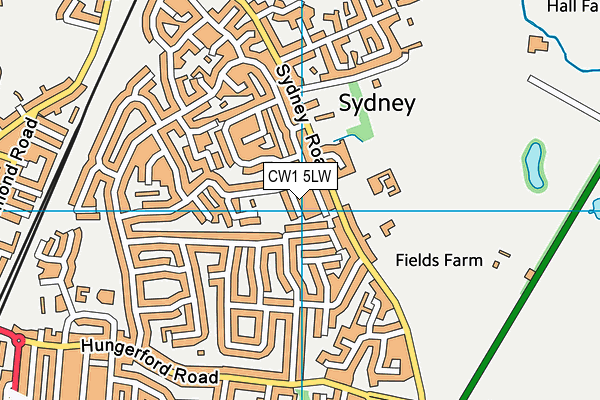 CW1 5LW map - OS VectorMap District (Ordnance Survey)