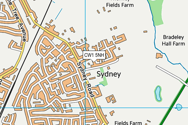 CW1 5NH map - OS VectorMap District (Ordnance Survey)