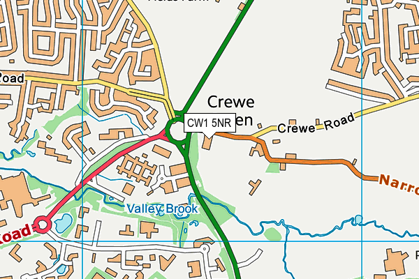 CW1 5NR map - OS VectorMap District (Ordnance Survey)