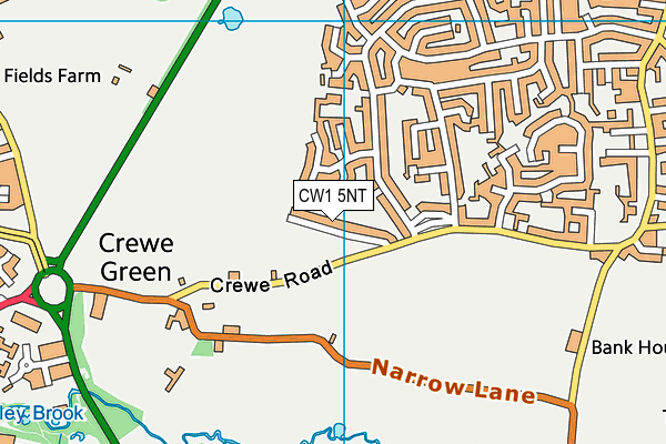 CW1 5NT map - OS VectorMap District (Ordnance Survey)