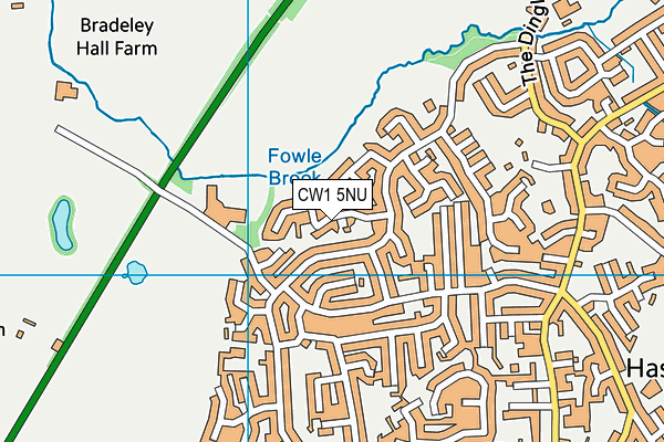 CW1 5NU map - OS VectorMap District (Ordnance Survey)