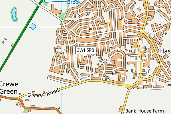 CW1 5PB map - OS VectorMap District (Ordnance Survey)