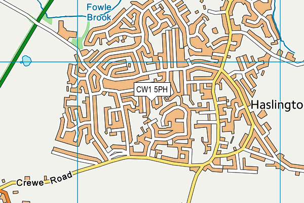 CW1 5PH map - OS VectorMap District (Ordnance Survey)