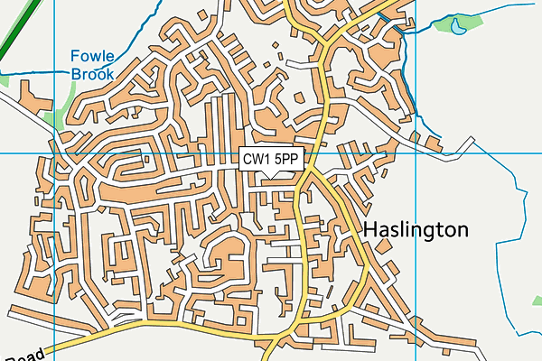 CW1 5PP map - OS VectorMap District (Ordnance Survey)