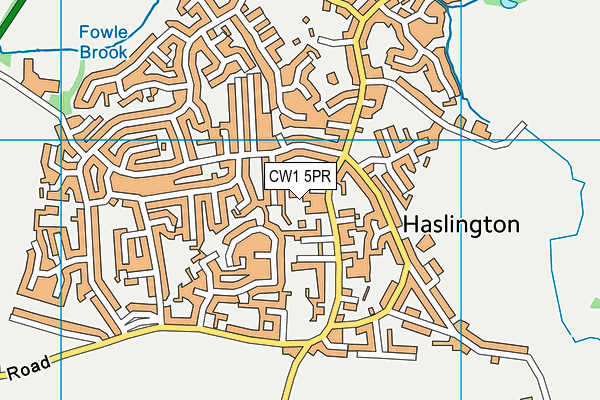 CW1 5PR map - OS VectorMap District (Ordnance Survey)