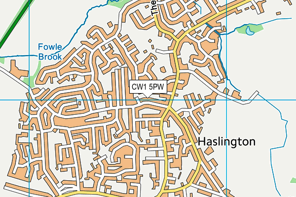CW1 5PW map - OS VectorMap District (Ordnance Survey)