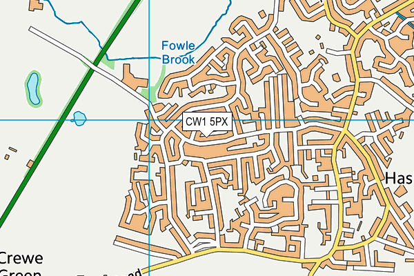 CW1 5PX map - OS VectorMap District (Ordnance Survey)