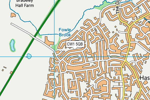 CW1 5QB map - OS VectorMap District (Ordnance Survey)