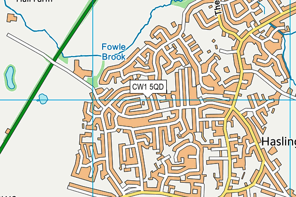 CW1 5QD map - OS VectorMap District (Ordnance Survey)