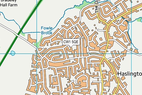 CW1 5QE map - OS VectorMap District (Ordnance Survey)