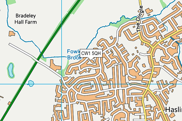 CW1 5QH map - OS VectorMap District (Ordnance Survey)