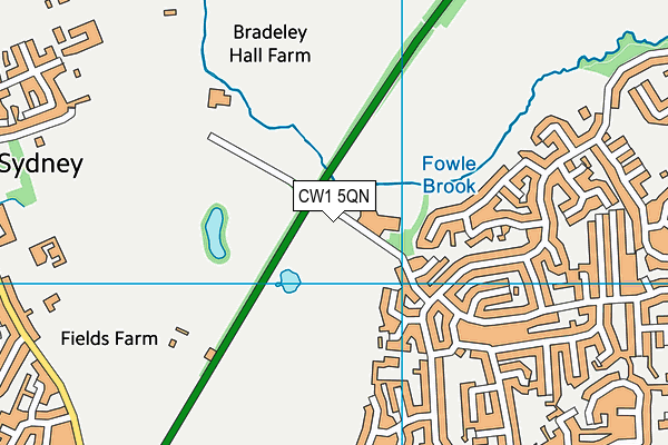 CW1 5QN map - OS VectorMap District (Ordnance Survey)