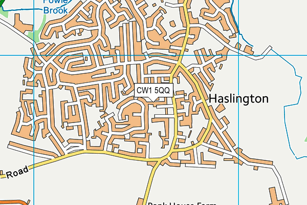 CW1 5QQ map - OS VectorMap District (Ordnance Survey)