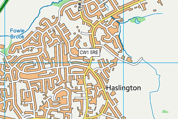 CW1 5RE map - OS VectorMap District (Ordnance Survey)