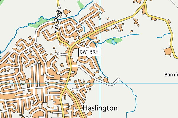 CW1 5RH map - OS VectorMap District (Ordnance Survey)